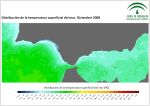 Temperatura superficial del mar (SST). Diciembre 2008