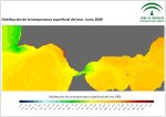 Temperatura superficial del mar (SST). Junio 2008