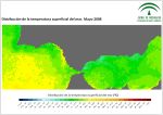 Temperatura superficial del mar (SST). Mayo 2008