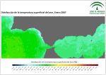 Temperatura superficial del mar (SST). Enero 2007