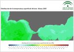 Temperatura superficial del mar (SST). Marzo 2007