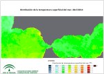 Temperatura superficial del mar (SST). Abril 2014