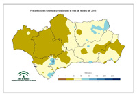 Precipitación total mensual