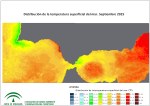 Temperatura superficial del mar (SST). Septiembre 2015
