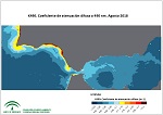 Coeficiente de atenuación difusa (K490). Agosto 2018