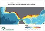 Coeficiente de atenuación difusa (K490) estacional. Otoño 2018