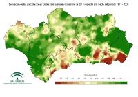 Desviación del mes respecto a la normal (%)