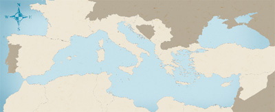 Presencia de Posidonia oceanica en los países ribereños del Mediterráneo