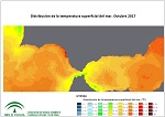 Temperatura superficial del mar (SST). Octubre 2017