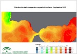 Temperatura superficial del mar (SST). Septiembre 2017