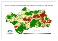 Desviación de la precipitación acumulada respecto a la normal (%)