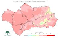 Temperatura media desde el 1 de septiembre.