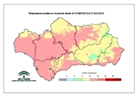 Temperatura media desde el 1 de septiembre.