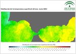 Temperatura superficial del mar (SST). Junio 2002