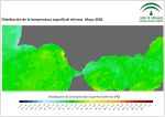 Temperatura superficial del mar (SST). Mayo 2002