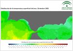 Temperatura superficial del mar (SST). Diciembre 2005