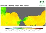 Temperatura superficial del mar (SST). Junio 2005