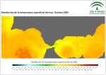 Temperatura superficial del mar (SST). Octubre 2005