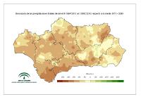 Desviación de la precipitación acumulada respecto a la normal (mm).
