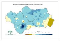 Precipitación total mensual