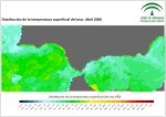 Temperatura superficial del mar (SST). Abril 2006