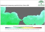 Temperatura superficial del mar (SST). Febrero 2006