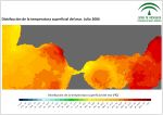 Temperatura superficial del mar (SST). Julio 2006