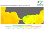 Ampliar mapa, temperatura superficial del mar (SST). Noviembre 2006