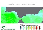 Temperatura superficial del mar (SST). Febrero 2018