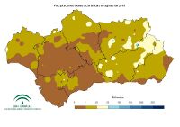 Precipitación total mensual