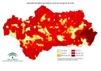 Intensidad de la sequía pluviométrica