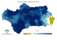 Precipitación total mensual