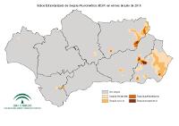 Intensidad de la sequía pluviométrica