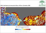 Coeficiente de atenuación difusa (K490). Diciembre 2000