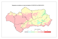 Temperatura media desde el 1 de septiembre.