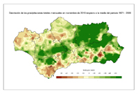 Precipitación acumulada desde el 1 de septiembre %.