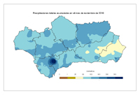 Precipitación total mensual