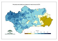 Precipitación total mensual