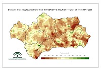 Desviación de la precipitación acumulada respecto a la normal (%)