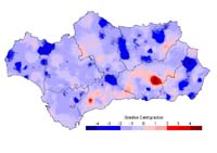 Desviaciones de la temperatura media respecto a la normal
