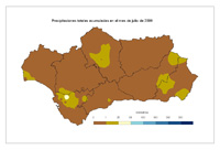 Precipitación total mensual