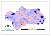 Desviaciones de la temperatura media respecto a la normal
