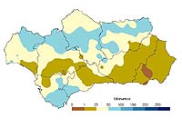 Precipitación total mensual