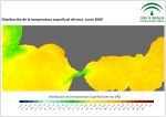 Temperatura superficial del mar (SST). Junio 2000