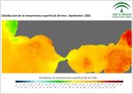 Temperatura superficial del mar (SST). Septiembre 2000