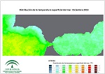 Temperatura superficial del mar (SST). Diciembre 2019