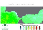 Temperatura superficial del mar (SST). Enero 2019