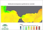 Temperatura superficial del mar (SST). Junio 2019