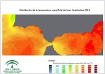 Temperatura superficial del mar (SST). Septiembre 2019