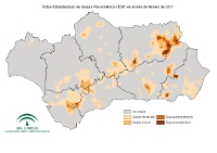 Intensidad de la sequía pluviométrica